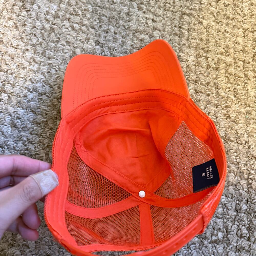 LIMITED EDITION Roller Rabbit x Target Unisex Orange Club RR Stitched Hat Preppy - Picture 5 of 5